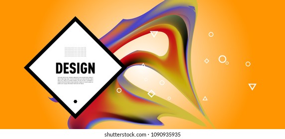 Modern colorful flow poster. Wave Liquid shape in colorful background. Art design for your design project. Vector illustration EPS10