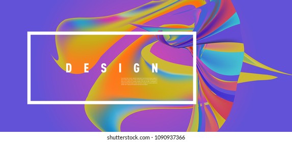 Modern colorful flow poster. Wave Liquid shape in colorful background. Art design for your design project. Vector illustration EPS10