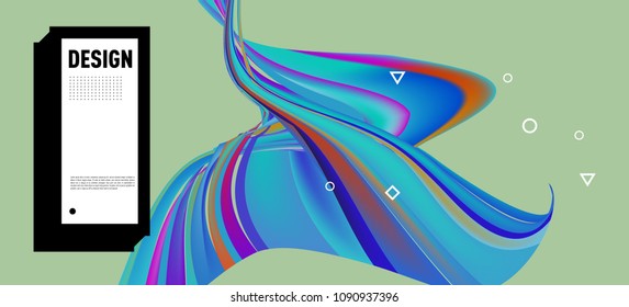Modern colorful flow poster. Wave Liquid shape in colorful background. Art design for your design project. Vector illustration EPS10