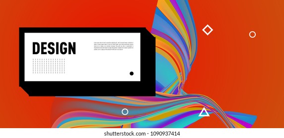 Modern colorful flow poster. Wave Liquid shape in colorful background. Art design for your design project. Vector illustration EPS10