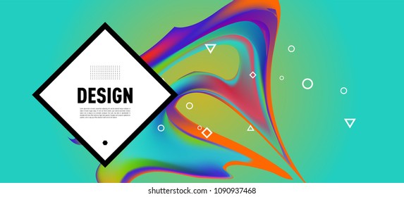 Modern colorful flow poster. Wave Liquid shape in colorful background. Art design for your design project. Vector illustration EPS10