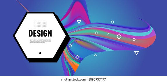 Modern colorful flow poster. Wave Liquid shape in colorful background. Art design for your design project. Vector illustration EPS10