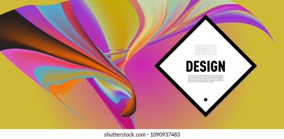 Modern colorful flow poster. Wave Liquid shape in colorful background. Art design for your design project. Vector illustration EPS10