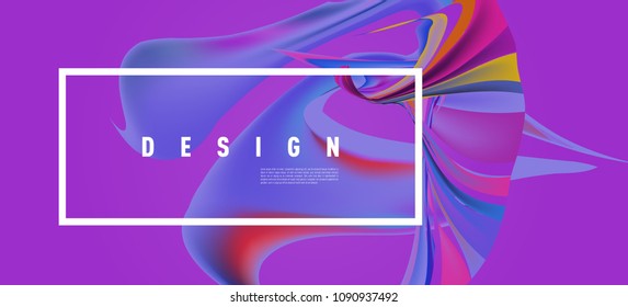 Modern colorful flow poster. Wave Liquid shape in colorful background. Art design for your design project. Vector illustration EPS10