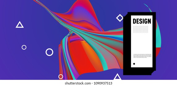 Modern colorful flow poster. Wave Liquid shape in colorful background. Art design for your design project. Vector illustration EPS10
