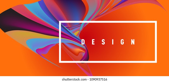 Modern colorful flow poster. Wave Liquid shape in colorful background. Art design for your design project. Vector illustration EPS10