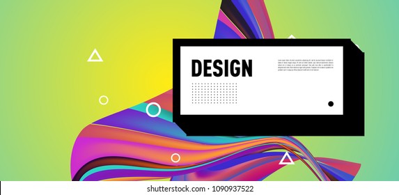 Modern colorful flow poster. Wave Liquid shape in colorful background. Art design for your design project. Vector illustration EPS10