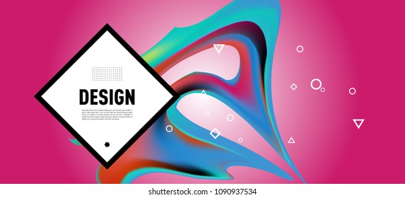 Modern colorful flow poster. Wave Liquid shape in colorful background. Art design for your design project. Vector illustration EPS10