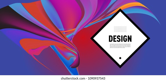 Modern colorful flow poster. Wave Liquid shape in colorful background. Art design for your design project. Vector illustration EPS10