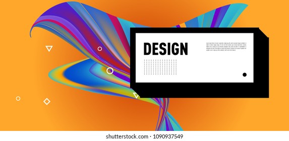 Modern colorful flow poster. Wave Liquid shape in colorful background. Art design for your design project. Vector illustration EPS10