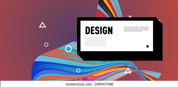 Modern colorful flow poster. Wave Liquid shape in colorful background. Art design for your design project. Vector illustration EPS10