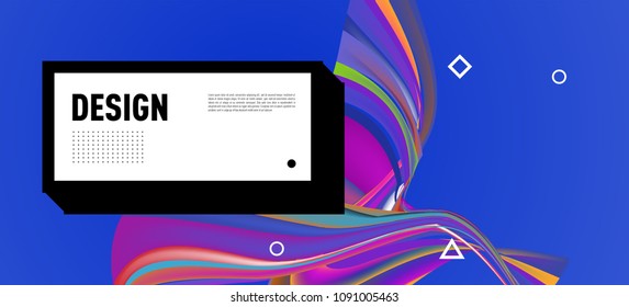 Modern colorful flow poster. Wave Liquid shape in colorful background. Art design for your design project. Vector illustration EPS10