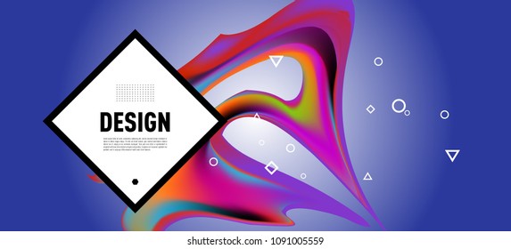 Modern colorful flow poster. Wave Liquid shape in colorful background. Art design for your design project. Vector illustration EPS10