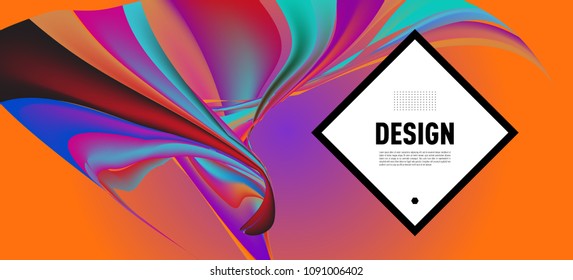 Modern colorful flow poster. Wave Liquid shape in colorful background. Art design for your design project. Vector illustration EPS10