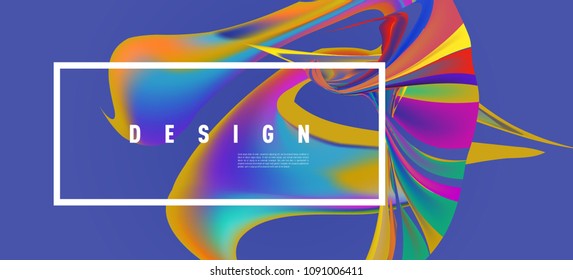 Modern colorful flow poster. Wave Liquid shape in colorful background. Art design for your design project. Vector illustration EPS10