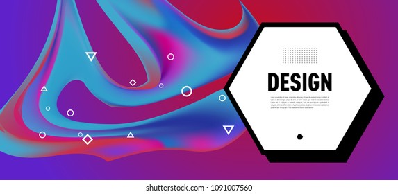 Modern colorful flow poster. Wave Liquid shape in colorful background. Art design for your design project. Vector illustration EPS10