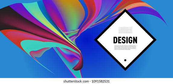Modern colorful flow poster. Wave Liquid shape in colorful background. Art design for your design project. Vector illustration EPS10