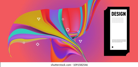 Modern colorful flow poster. Wave Liquid shape in colorful background. Art design for your design project. Vector illustration EPS10