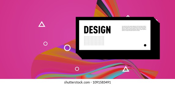 Modern colorful flow poster. Wave Liquid shape in colorful background. Art design for your design project. Vector illustration EPS10