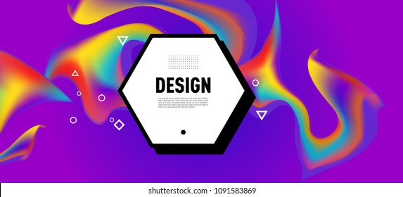 Modern colorful flow poster. Wave Liquid shape in colorful background. Art design for your design project. Vector illustration EPS10