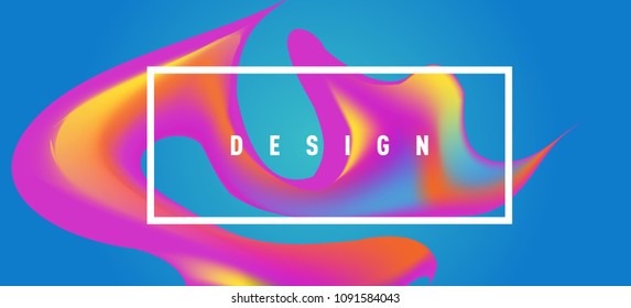 Modern colorful flow poster. Wave Liquid shape in colorful background. Art design for your design project. Vector illustration EPS10