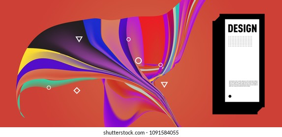 Modern colorful flow poster. Wave Liquid shape in colorful background. Art design for your design project. Vector illustration EPS10