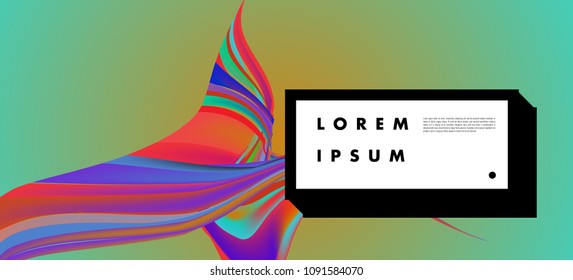 Modern colorful flow poster. Wave Liquid shape in colorful background. Art design for your design project. Vector illustration EPS10