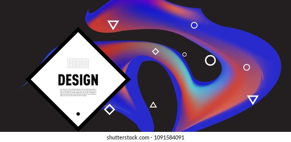 Modern colorful flow poster. Wave Liquid shape in colorful background. Art design for your design project. Vector illustration EPS10