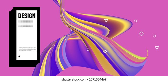 Modern colorful flow poster. Wave Liquid shape in colorful background. Art design for your design project. Vector illustration EPS10