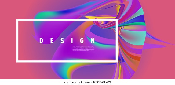 Modern colorful flow poster. Wave Liquid shape in colorful background. Art design for your design project. Vector illustration EPS10