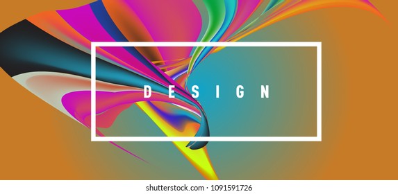 Modern colorful flow poster. Wave Liquid shape in colorful background. Art design for your design project. Vector illustration EPS10