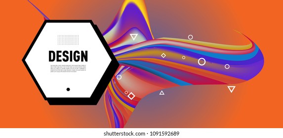 Modern colorful flow poster. Wave Liquid shape in colorful background. Art design for your design project. Vector illustration EPS10