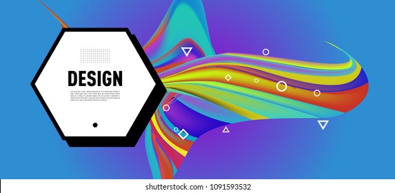 Modern colorful flow poster. Wave Liquid shape in colorful background. Art design for your design project. Vector illustration EPS10