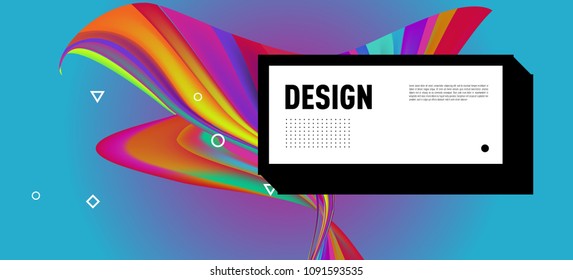 Modern colorful flow poster. Wave Liquid shape in colorful background. Art design for your design project. Vector illustration EPS10