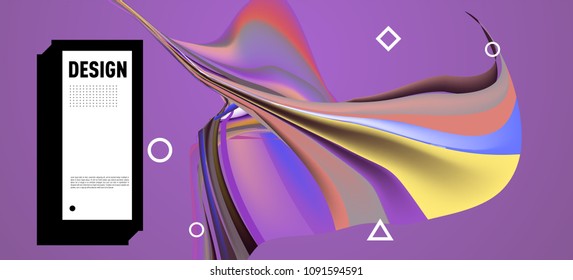 Modern colorful flow poster. Wave Liquid shape in colorful background. Art design for your design project. Vector illustration EPS10