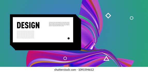 Modern colorful flow poster. Wave Liquid shape in colorful background. Art design for your design project. Vector illustration EPS10