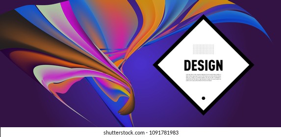 Modern colorful flow poster. Wave Liquid shape in colorful background. Art design for your design project. Vector illustration EPS10