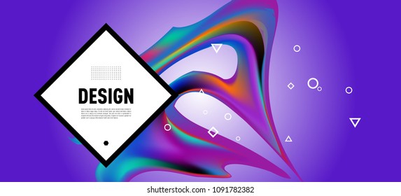 Modern colorful flow poster. Wave Liquid shape in colorful background. Art design for your design project. Vector illustration EPS10