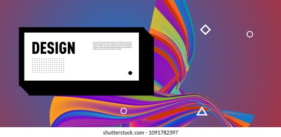 Modern colorful flow poster. Wave Liquid shape in colorful background. Art design for your design project. Vector illustration EPS10