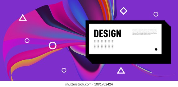 Modern colorful flow poster. Wave Liquid shape in colorful background. Art design for your design project. Vector illustration EPS10