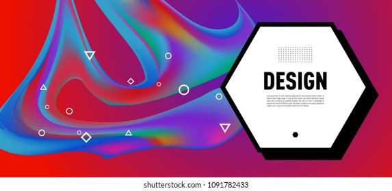 Modern colorful flow poster. Wave Liquid shape in colorful background. Art design for your design project. Vector illustration EPS10