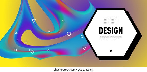 Modern colorful flow poster. Wave Liquid shape in colorful background. Art design for your design project. Vector illustration EPS10