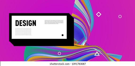 Modern colorful flow poster. Wave Liquid shape in colorful background. Art design for your design project. Vector illustration EPS10