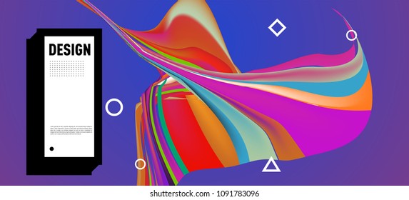 Modern colorful flow poster. Wave Liquid shape in colorful background. Art design for your design project. Vector illustration EPS10