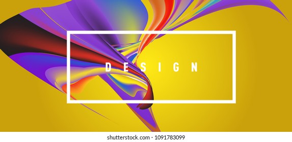 Modern colorful flow poster. Wave Liquid shape in colorful background. Art design for your design project. Vector illustration EPS10