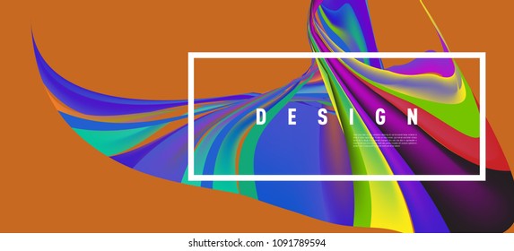 Modern colorful flow poster. Wave Liquid shape in colorful background. Art design for your design project. Vector illustration EPS10
