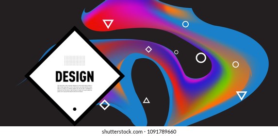 Modern colorful flow poster. Wave Liquid shape in colorful background. Art design for your design project. Vector illustration EPS10
