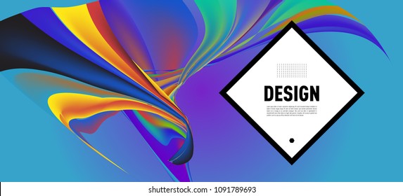 Modern colorful flow poster. Wave Liquid shape in colorful background. Art design for your design project. Vector illustration EPS10