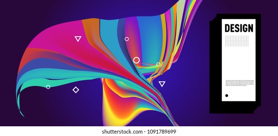Modern colorful flow poster. Wave Liquid shape in colorful background. Art design for your design project. Vector illustration EPS10