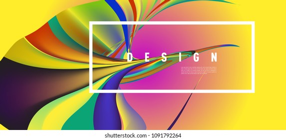 Modern colorful flow poster. Wave Liquid shape in colorful background. Art design for your design project. Vector illustration EPS10